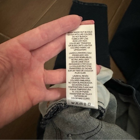 Frame Le One Skinny Leg Keller High Rise Super Stretch Dark Wash Jean 2 - Picture 6 of 13